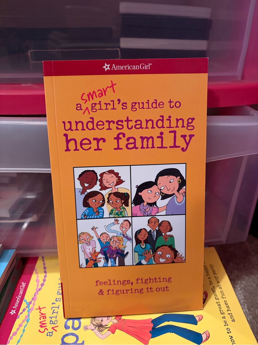 American Girl Orange Paperback Guide with Family Illustration